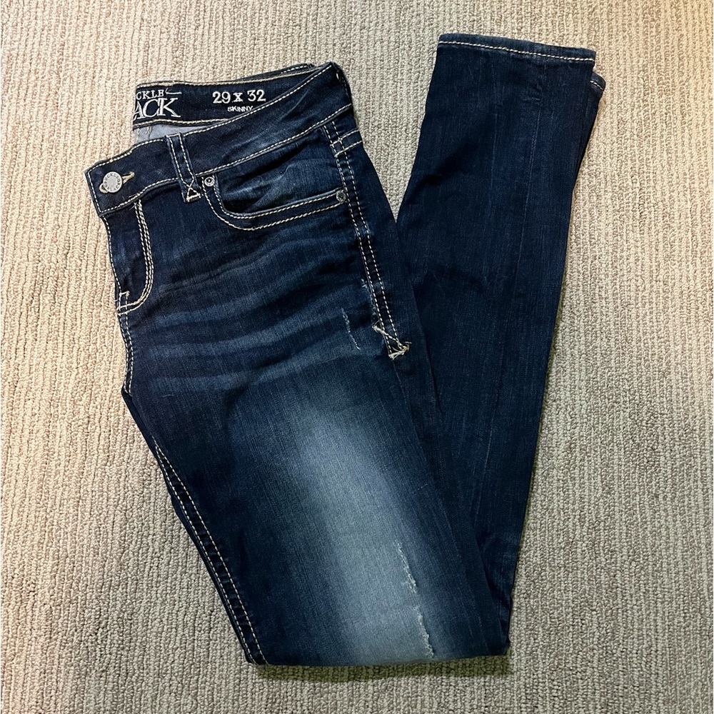 Buckle Black Skinny Jeans